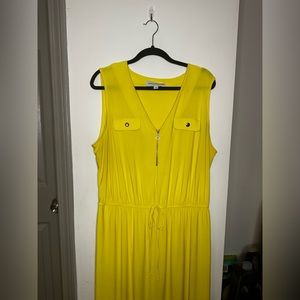EMMA & MICHELE YELLOW PLUS SIZE MAXI DRESS